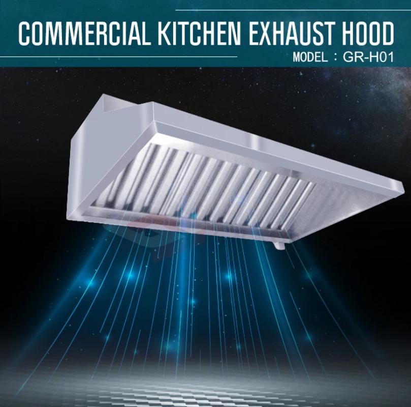 Commercial Kitchen Chimney - Кухонная вытяжка-остров из нержавеющей стали Grace,