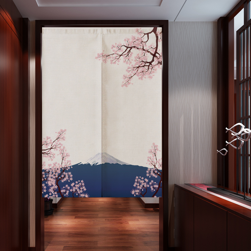 Commercial Kitchen Canopy - Японская льняная дверная занавеска Ukiyo-e, перегородка