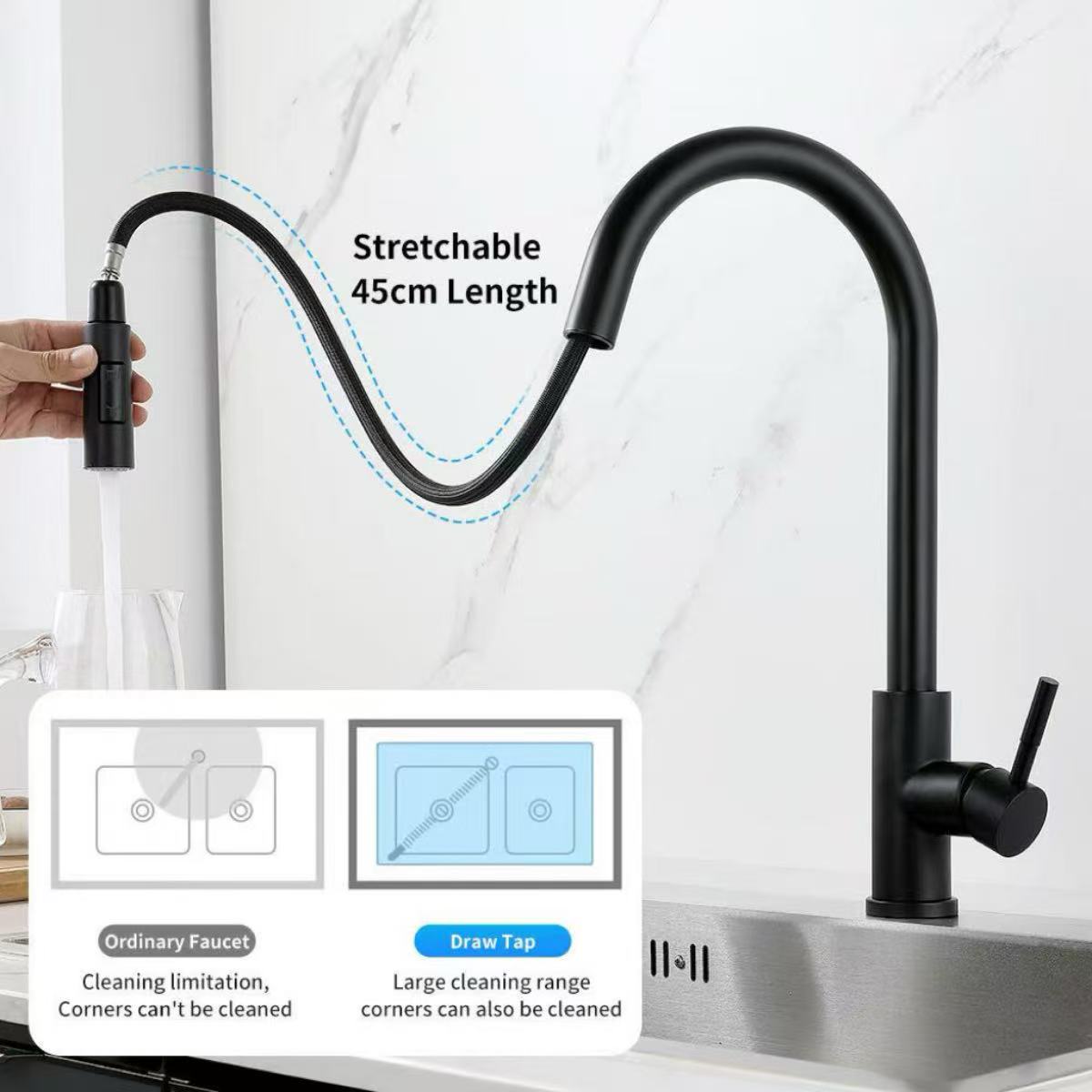 Commercial Kitchen Mixer Tap - Кухонный смеситель с одной ручкой, выдвижным