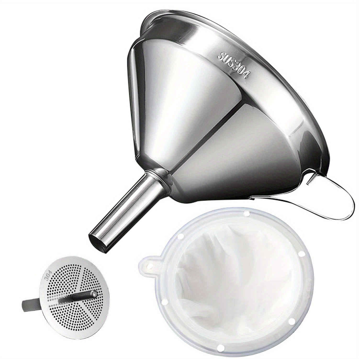 Commercial Kitchen Oil Filter - 3 шт./упаковка, воронка для розлива бутылок,