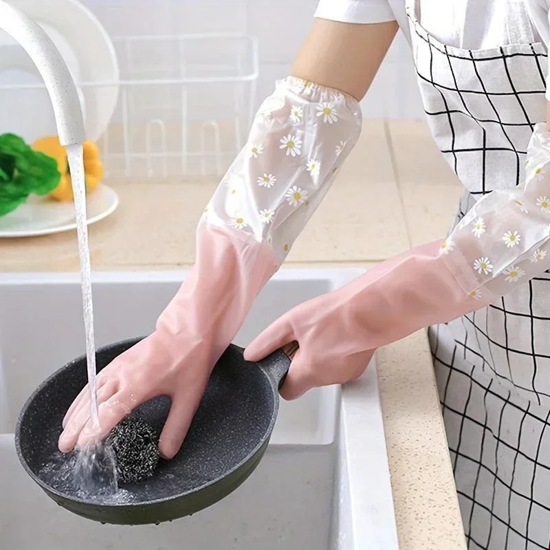 Commercial Kitchen Gloves - Резиновые перчатки с длинными рукавами для