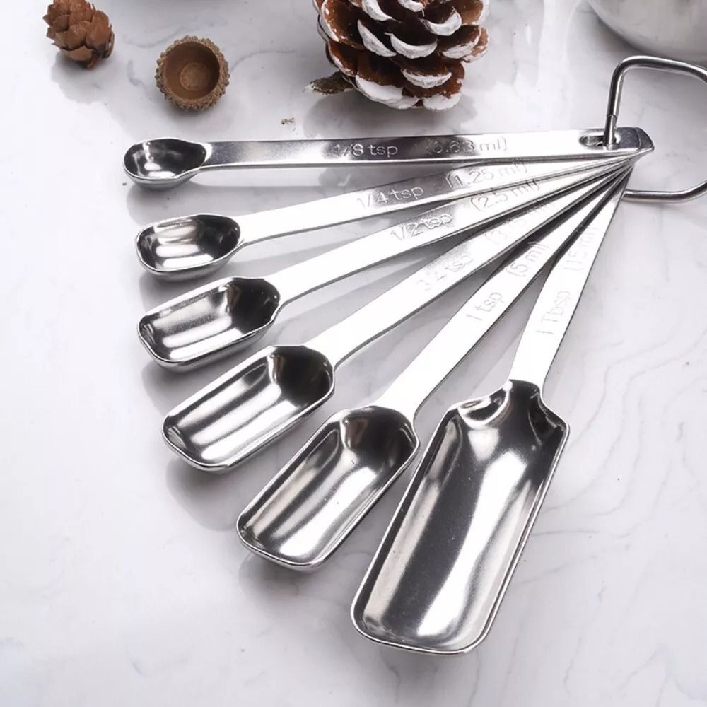 Commercial Kitchen Products - 6 шт., мерные ложки из нержавеющей