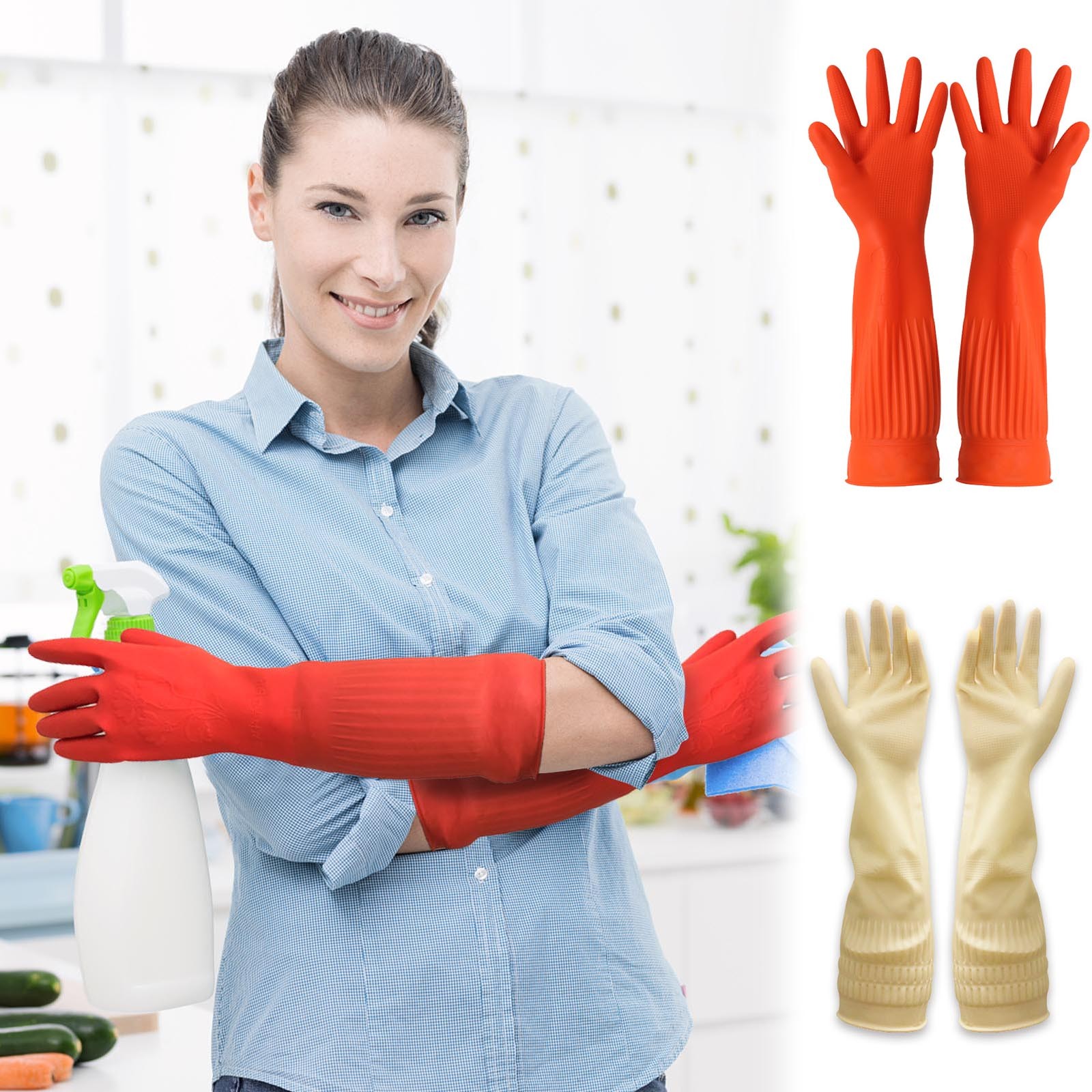 1 пара гибких удобных резиновы – обзор и цена Commercial Kitchen Gloves