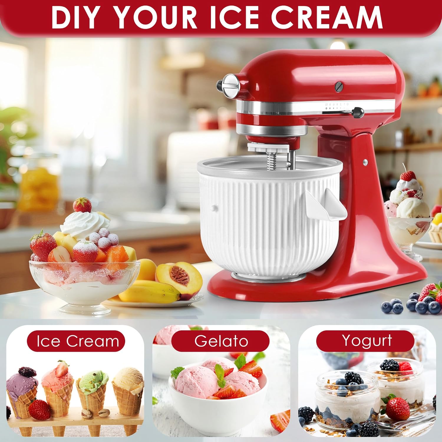 Насадка для мороженого для мик – обзор и цена Commercial Kitchenaid
